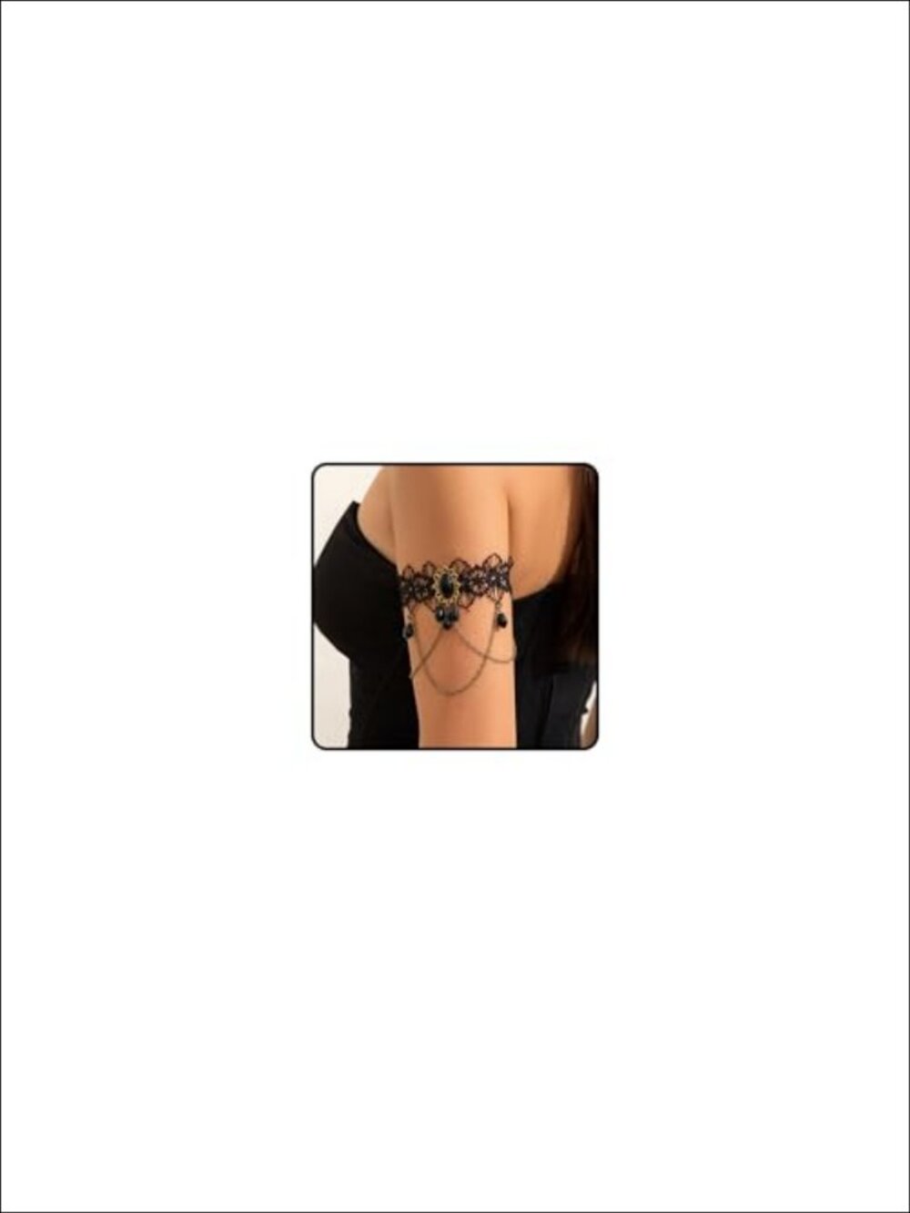Gothic Crystal Tassel Arm Cuff Adjustable Costume Jewelry